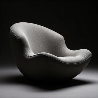 Asteroid-inspired lounge chair design