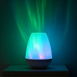 Aurora borealis inspired lamp