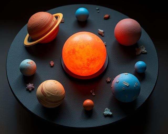 Tactile solar system educational model